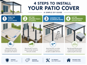 4 steps to insall patio cover